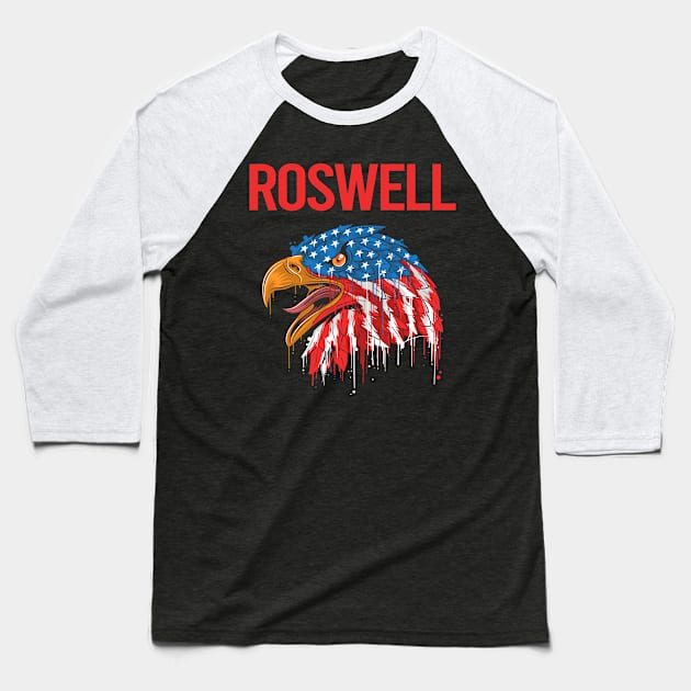 USA Eagle Roswell Baseball T-Shirt by flaskoverhand